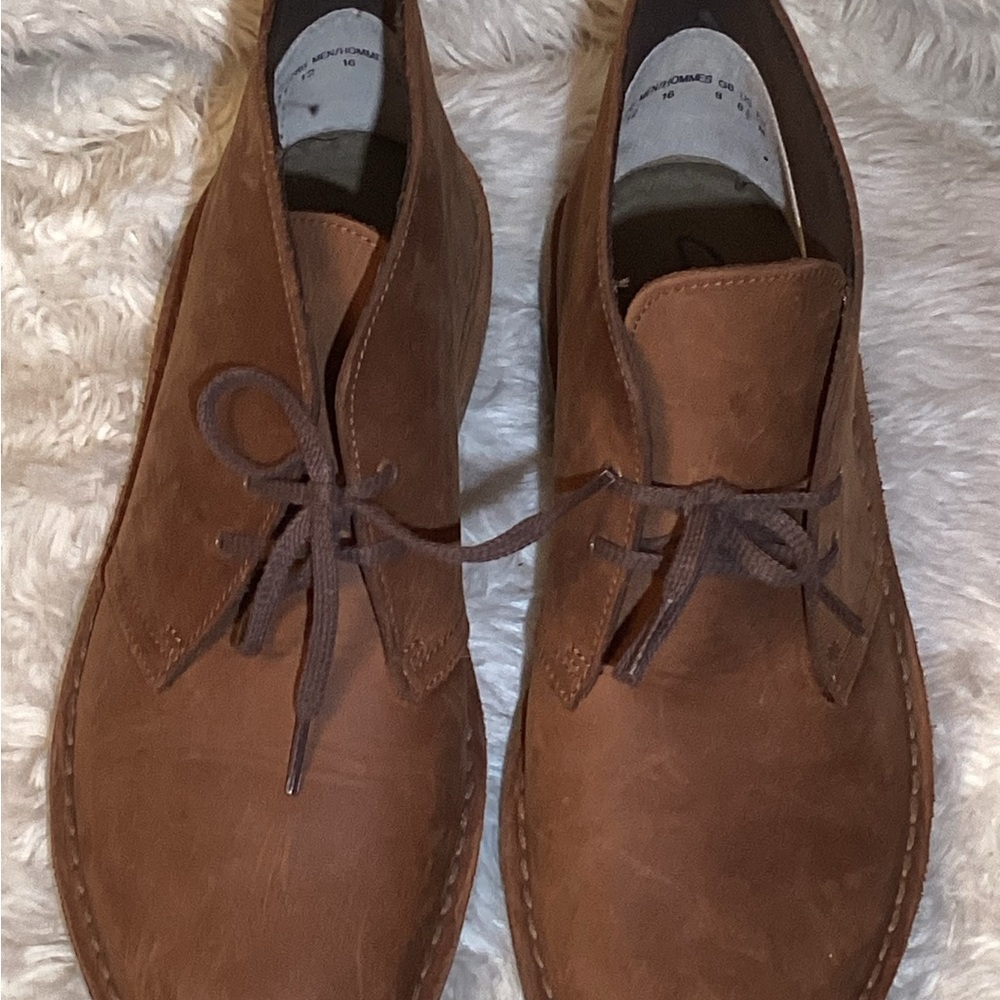 Clarks Bushacre brown leather desert boots size 8.5 - Picture 2 of 6